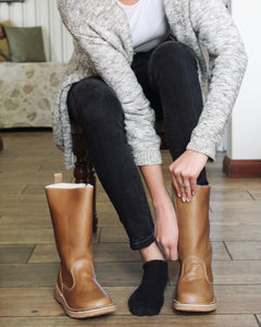 Wool Lined Leather Boots