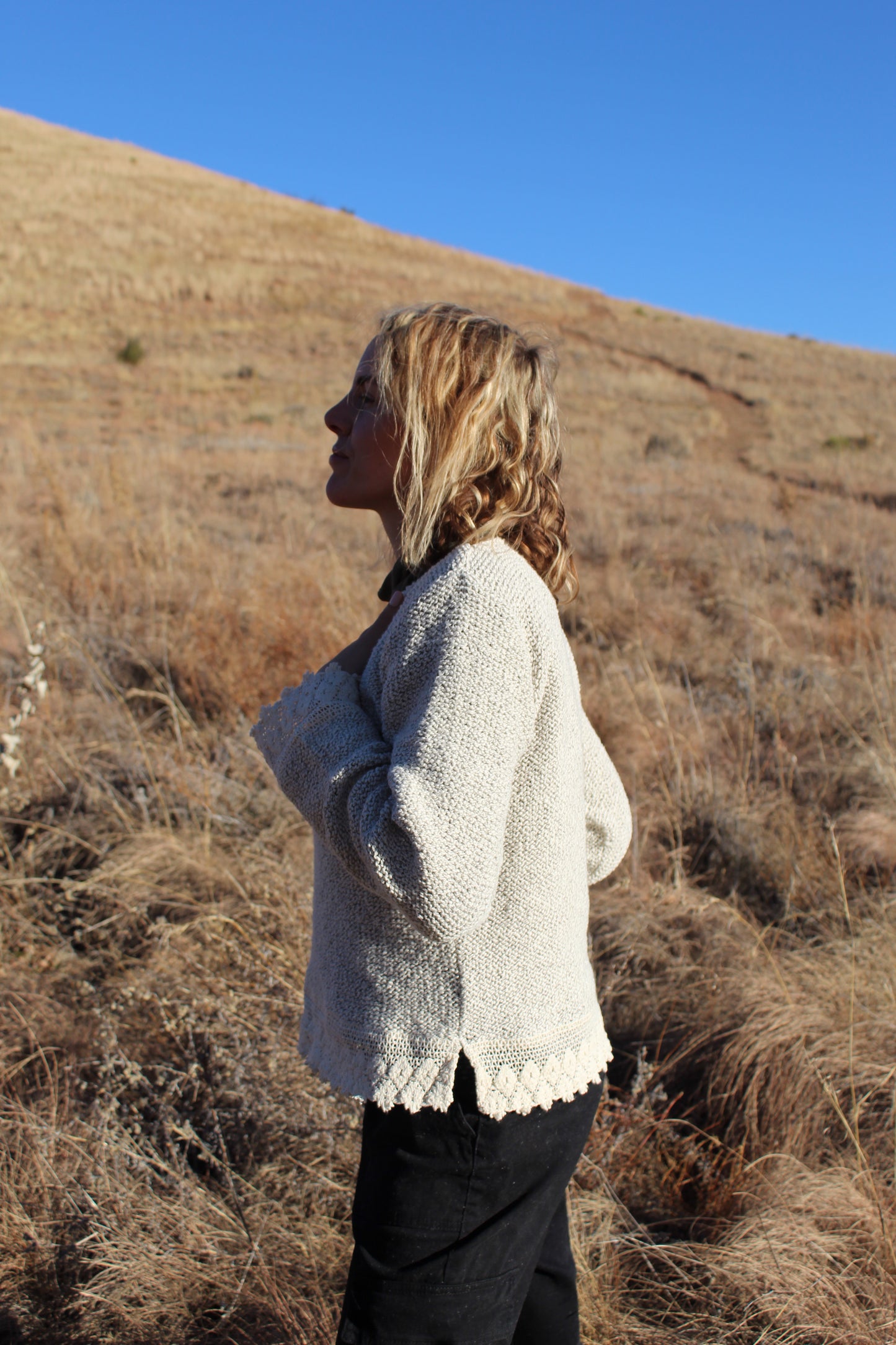 Cotton top with lace detail