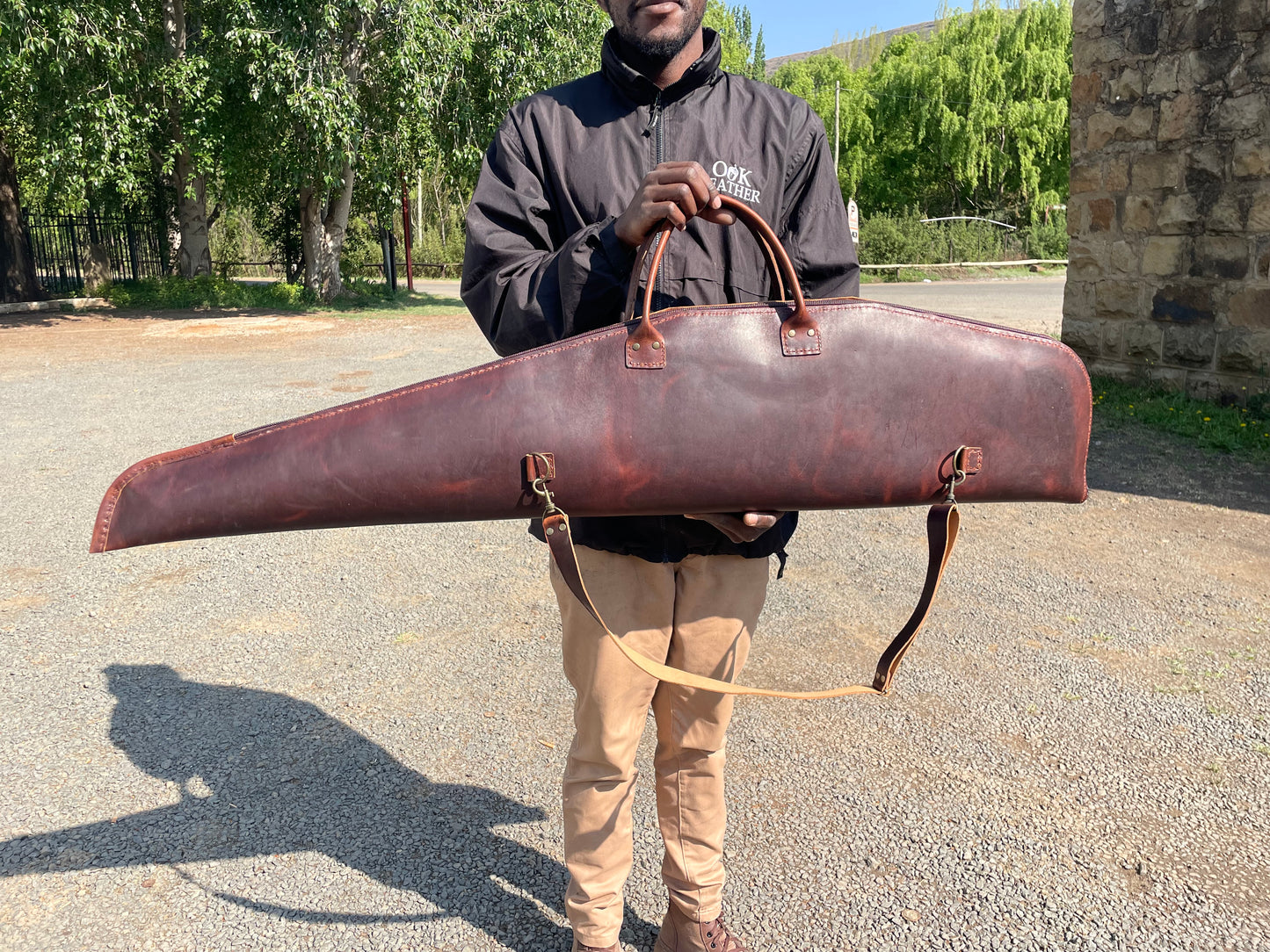 Leather Rifle Bag - Dark Cognac (Limited addition)