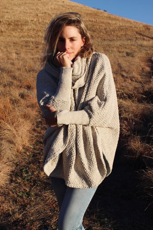 Cotton poncho jersey front