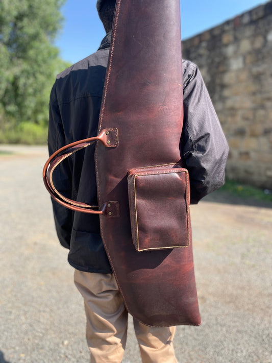 Leather Rifle Bag - Dark Cognac (Limited addition)
