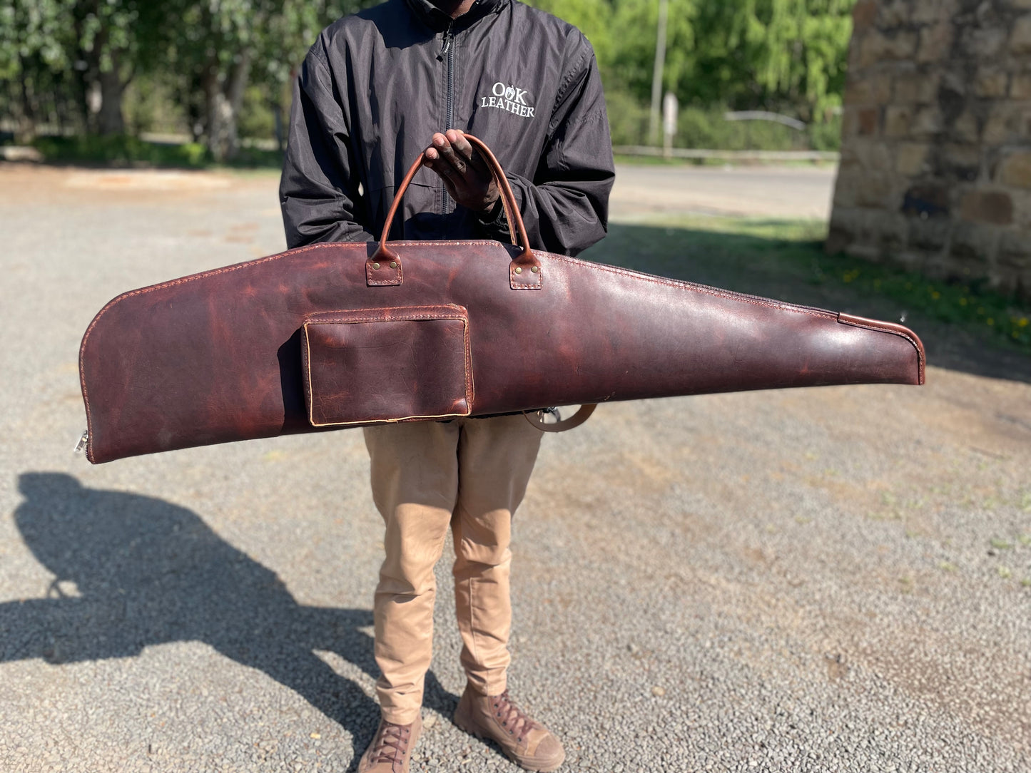 Leather Rifle Bag - Dark Cognac (Limited addition)