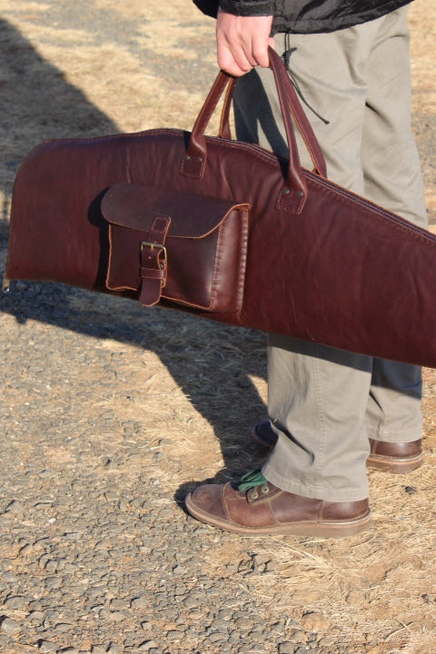 Leather rifle bag