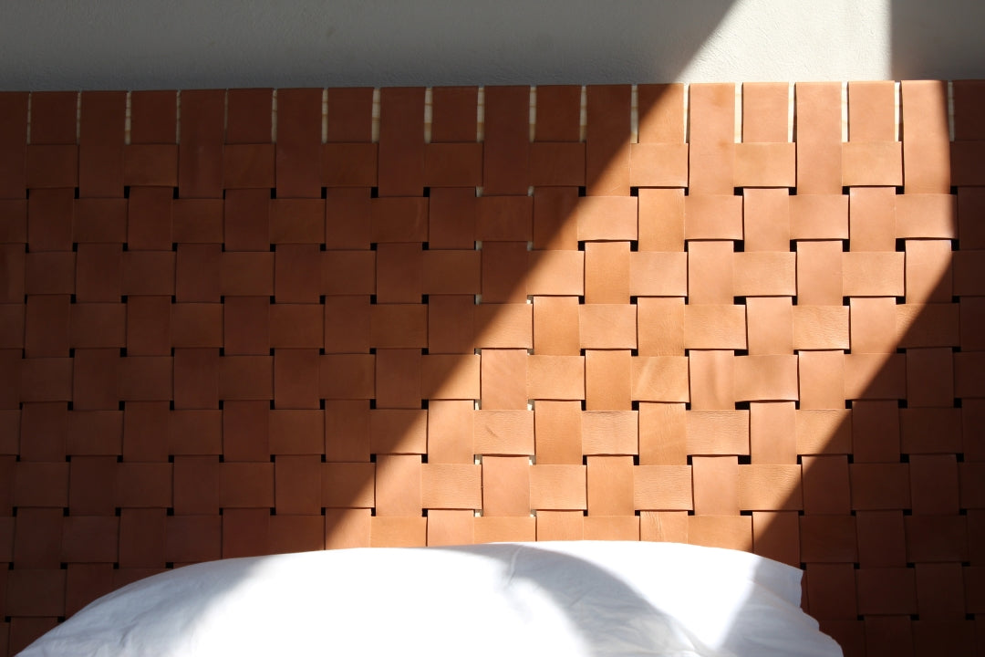 Woven Leather Headboard