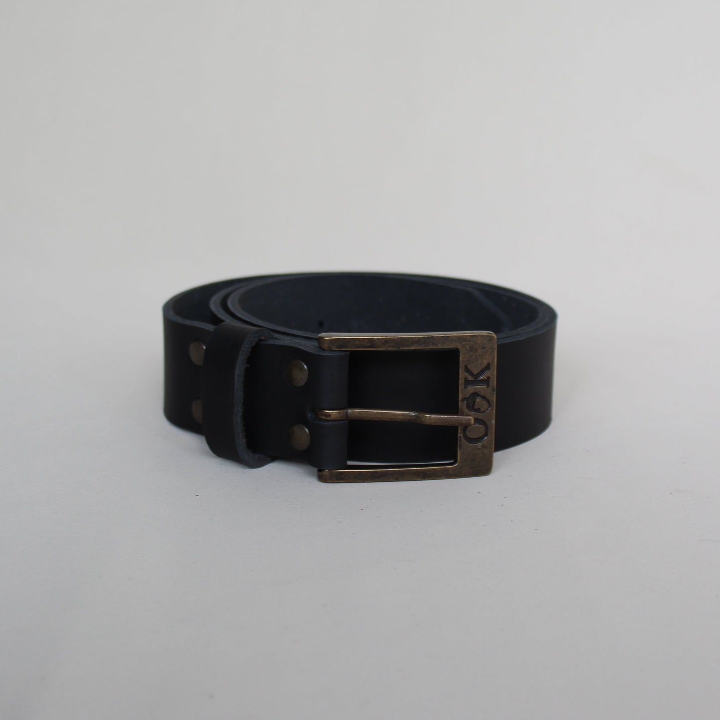 Leather Men's Belt - Black