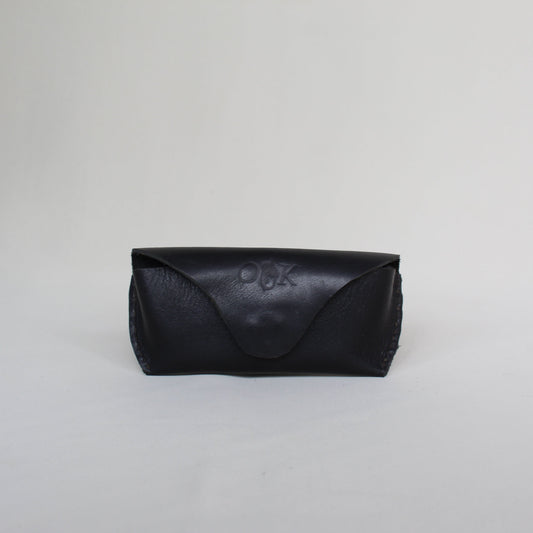 Leather Sunglasses Case - Black