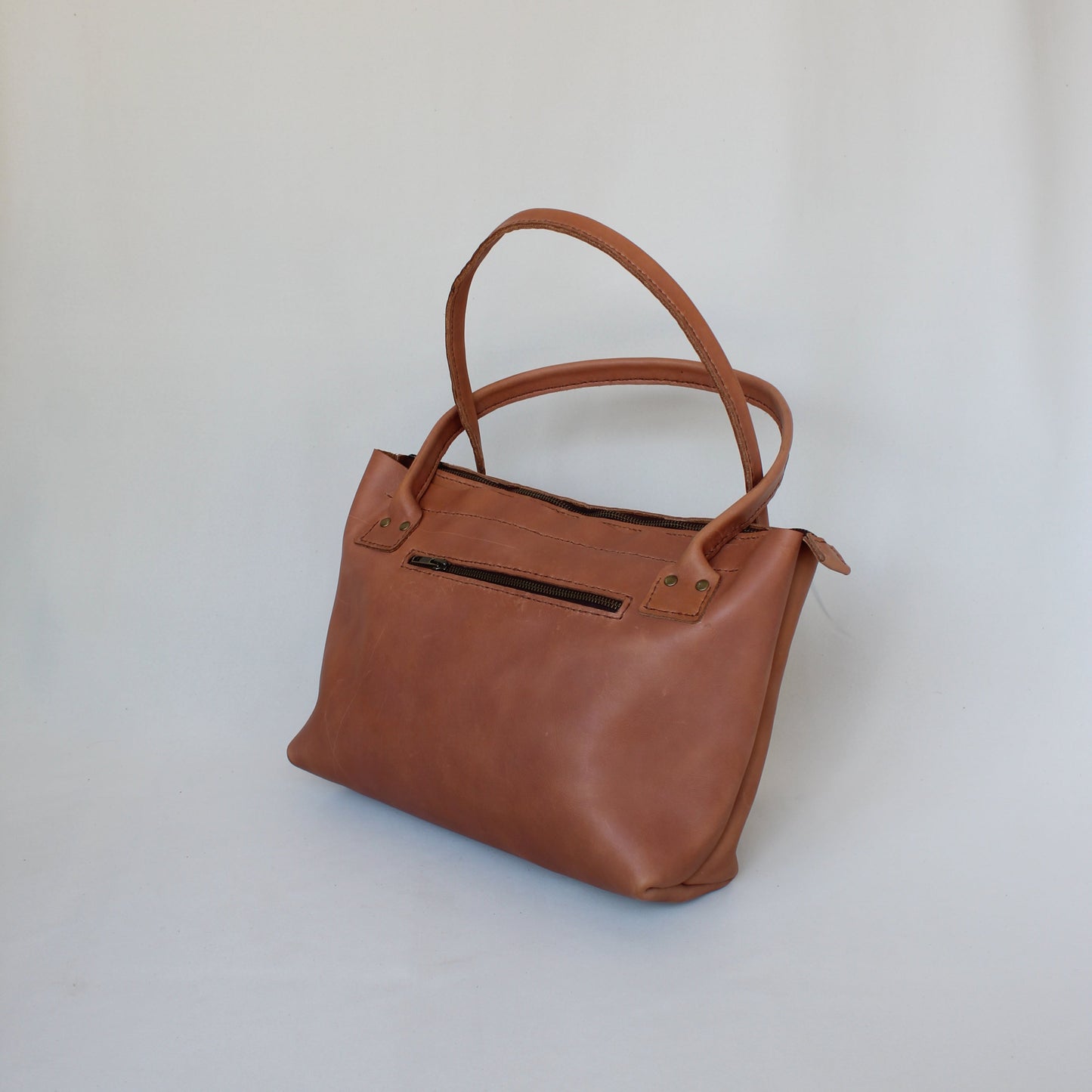Leather Cybil Handbag - Tan