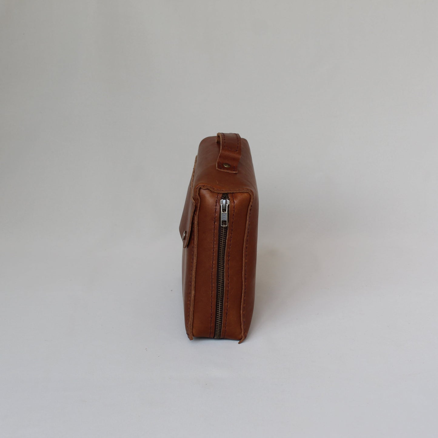 Leather Bible Bag - Cognac
