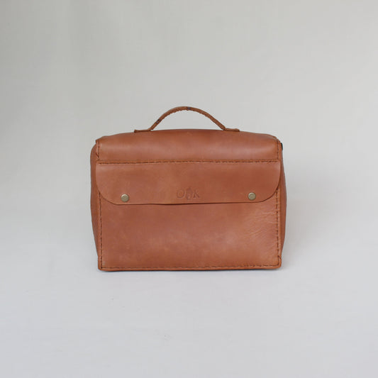 Leather Bible Bag - Tan