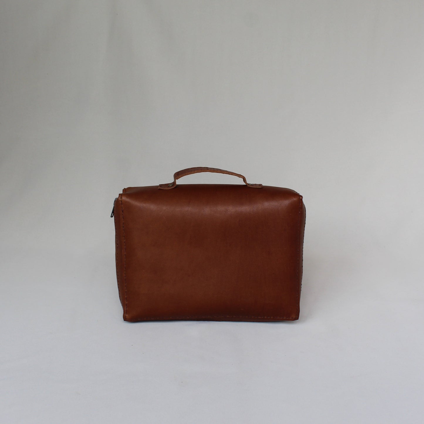 Leather Bible Bag - Cognac