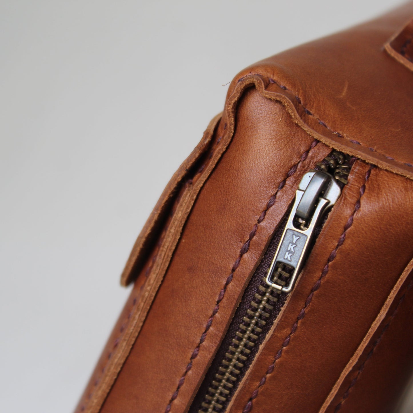 Leather Bible Bag - Cognac