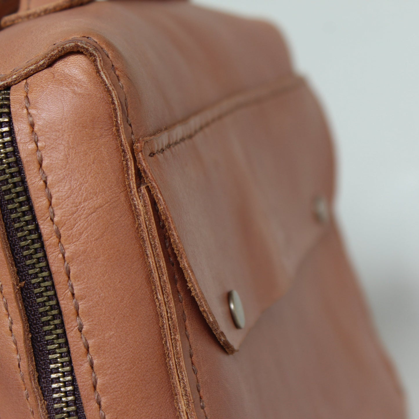 Leather Bible Bag - Tan
