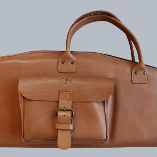 Leather rifle bag