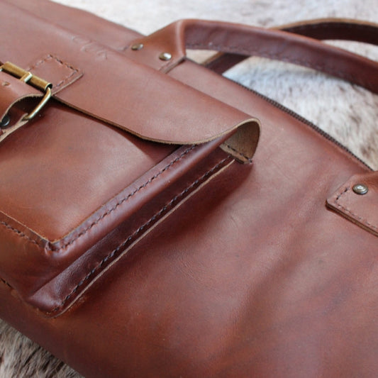 Leather rifle bag