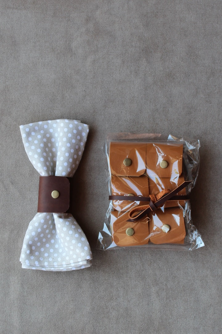 Leather napkin rings