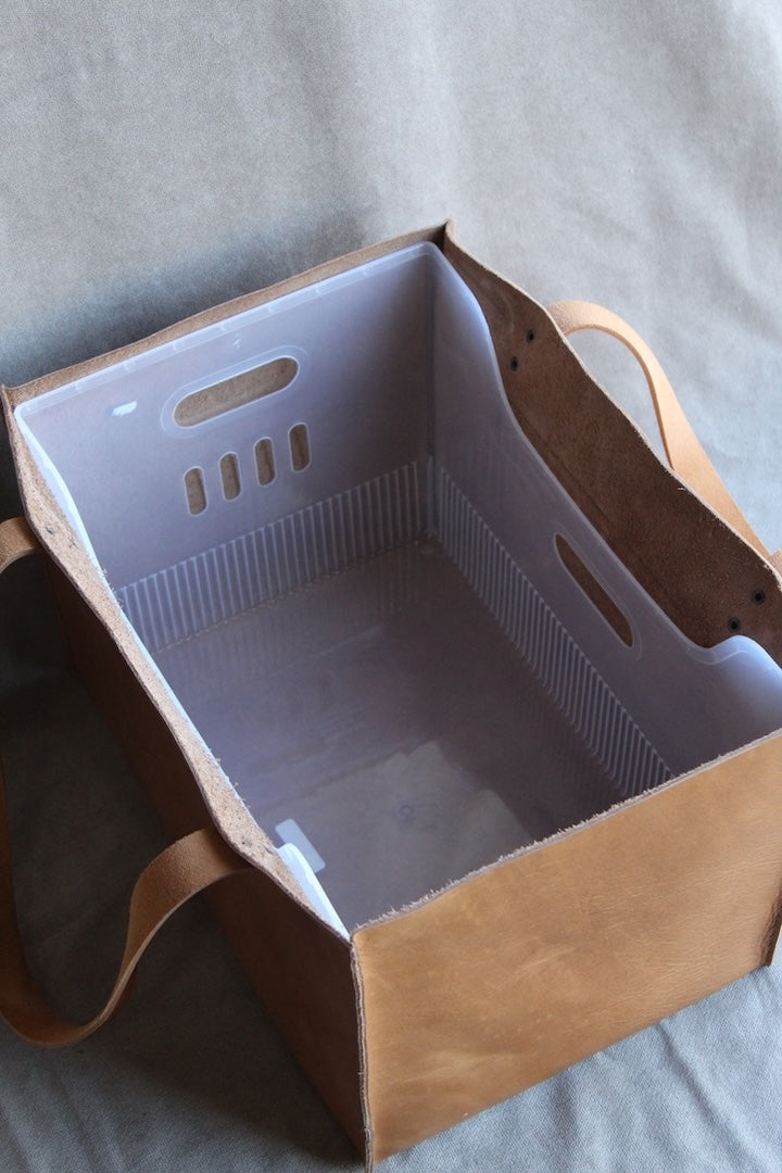 Leather organiser case open