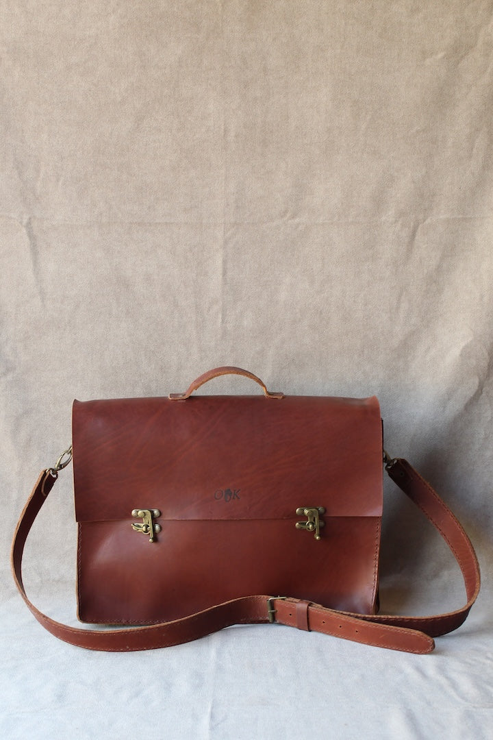 Leather standard laptop bag