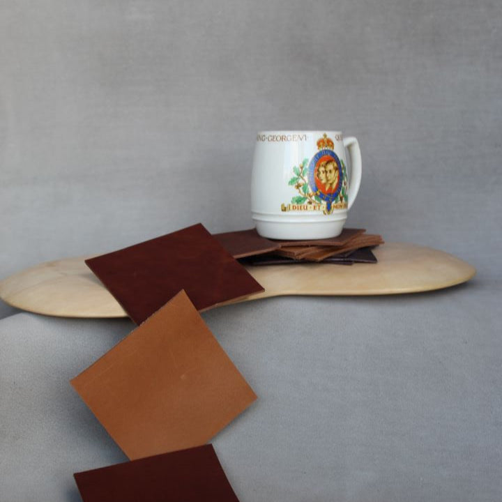 Leather coasters