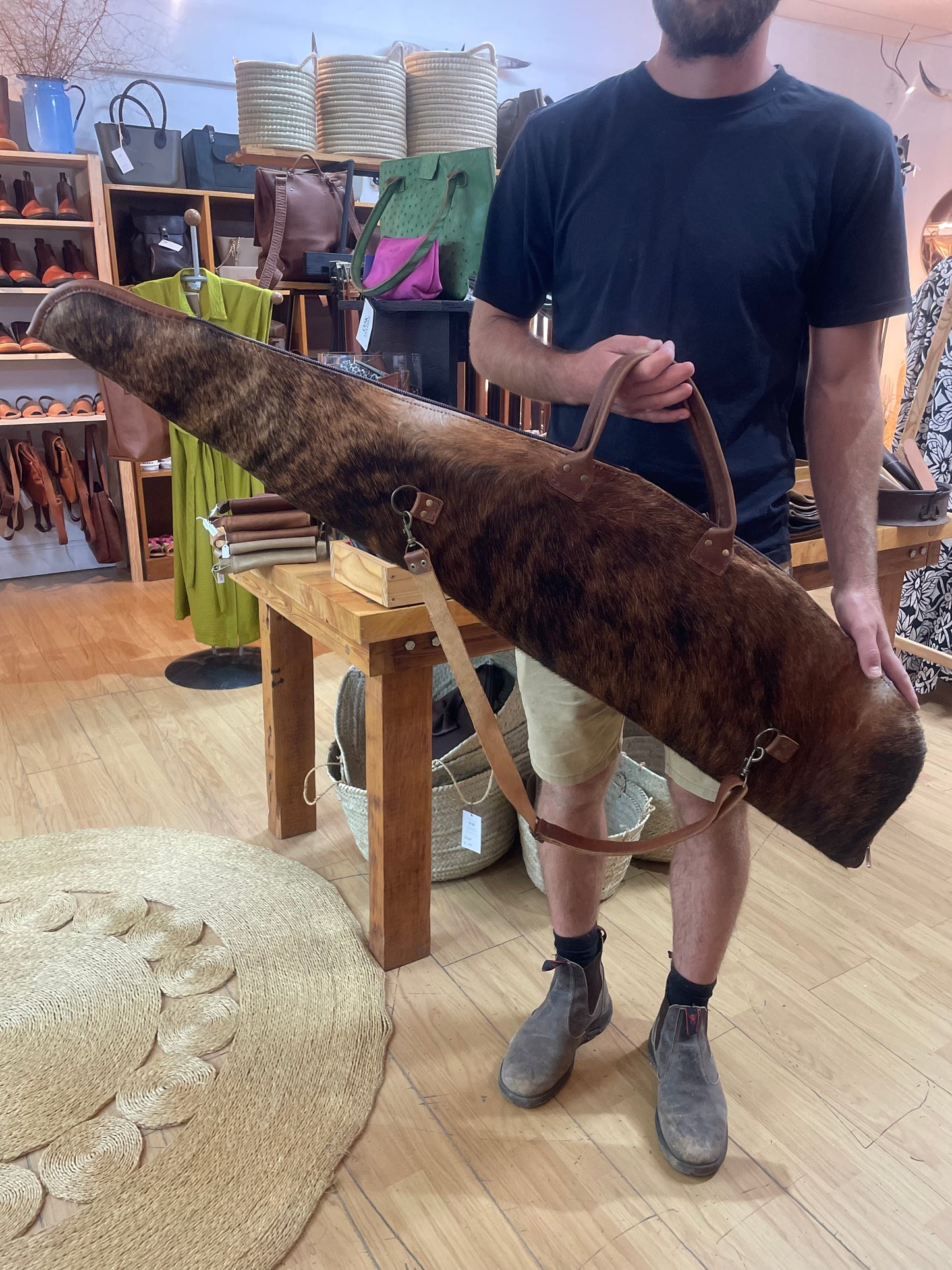 Leather Rifle Bag - Nguni option 5