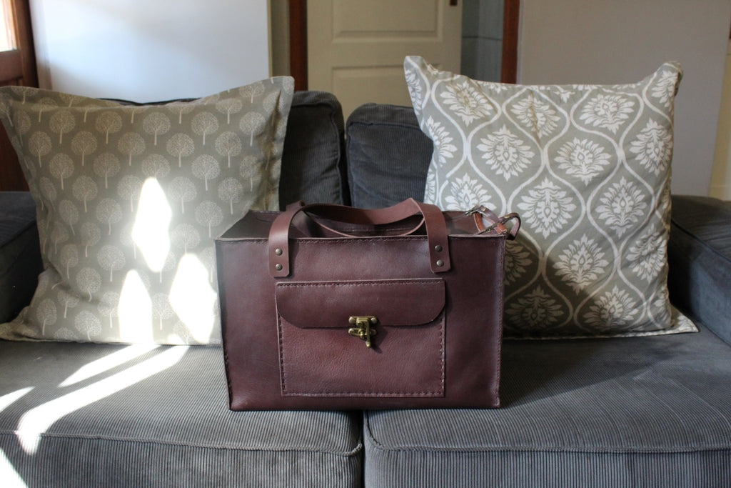 Closed Leather Organiser Case - Brown