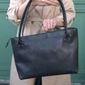 Leather Cybil Handbag - Black