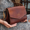 Esther satchel in cognac leather