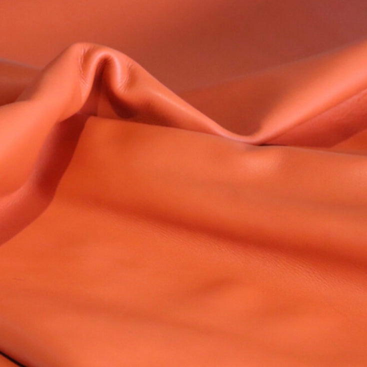Leather Banana Moonbag - Coral