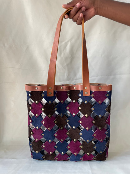 Leather Market Tote - Multicolour 4