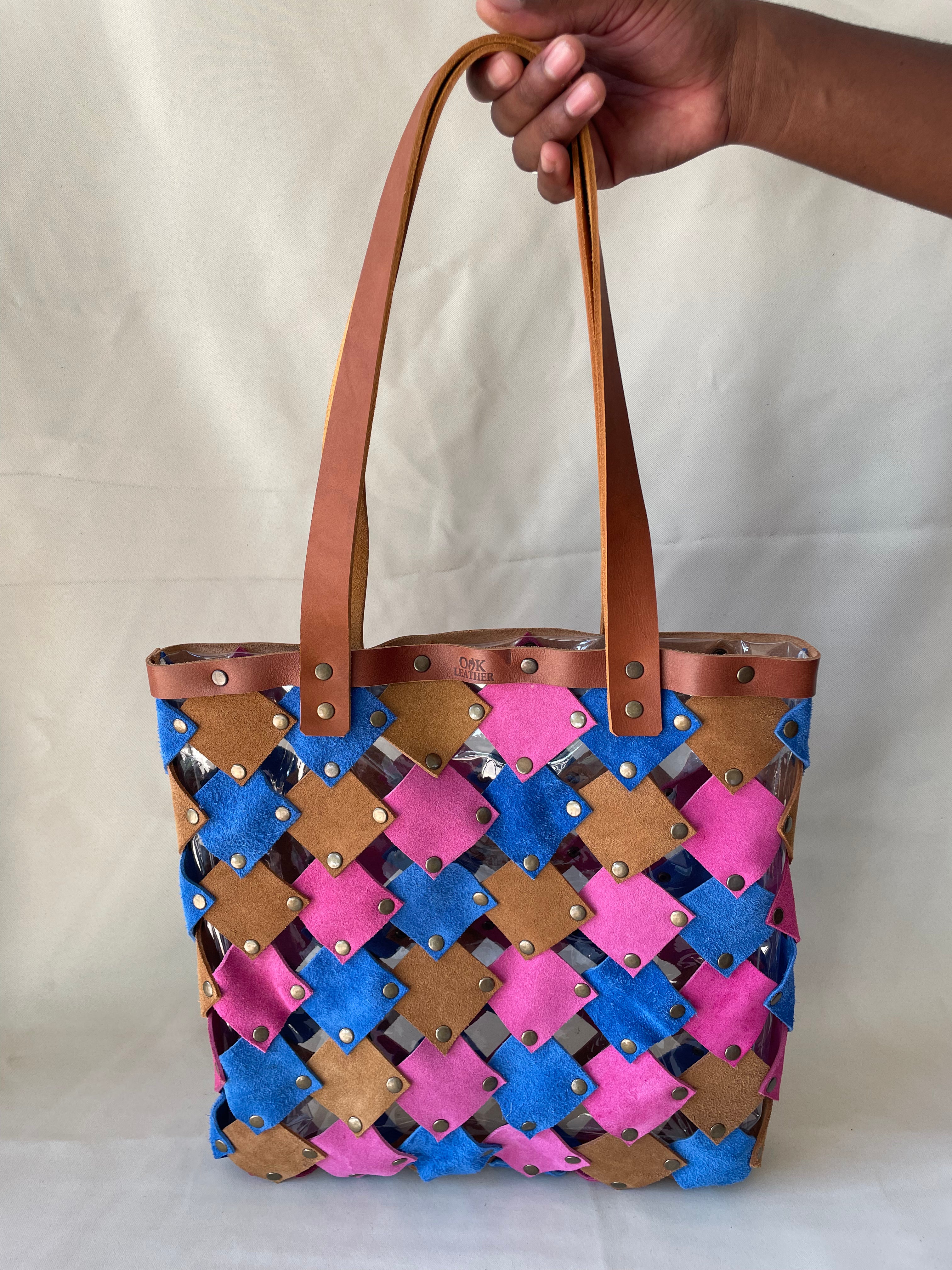 Leather Market Tote - Multicolour 2