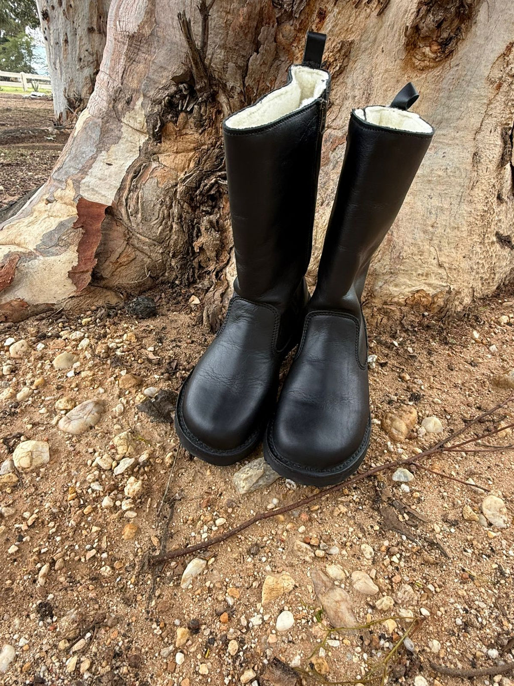 Wool Lined Leather Boots