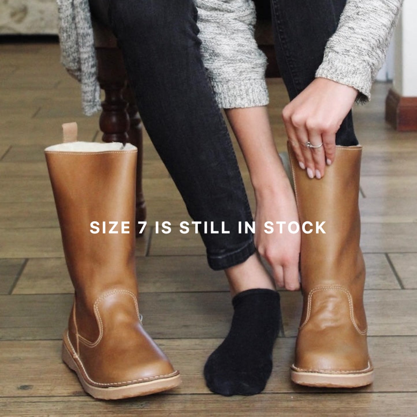 Wool Lined Leather Boots