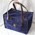 Closed Organiser's Case in Suede - Navy
