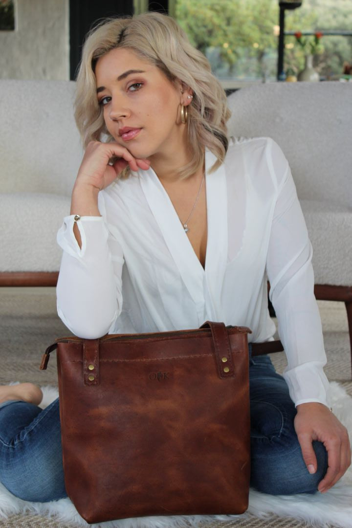 Classic Tote Bag | Oak Leather