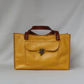 Closed Leather Organiser Case - Mustard