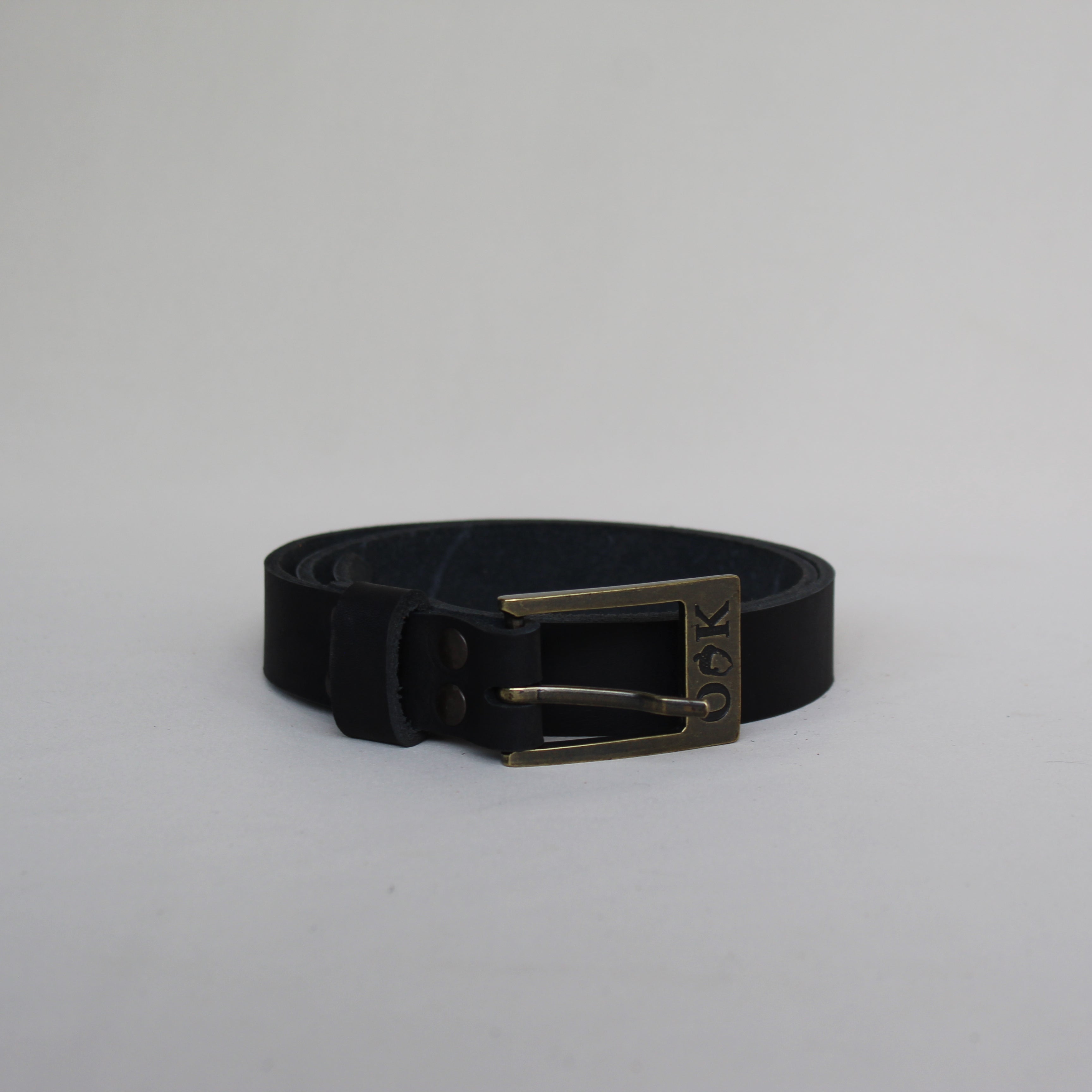 Leather Women's Belt - Black