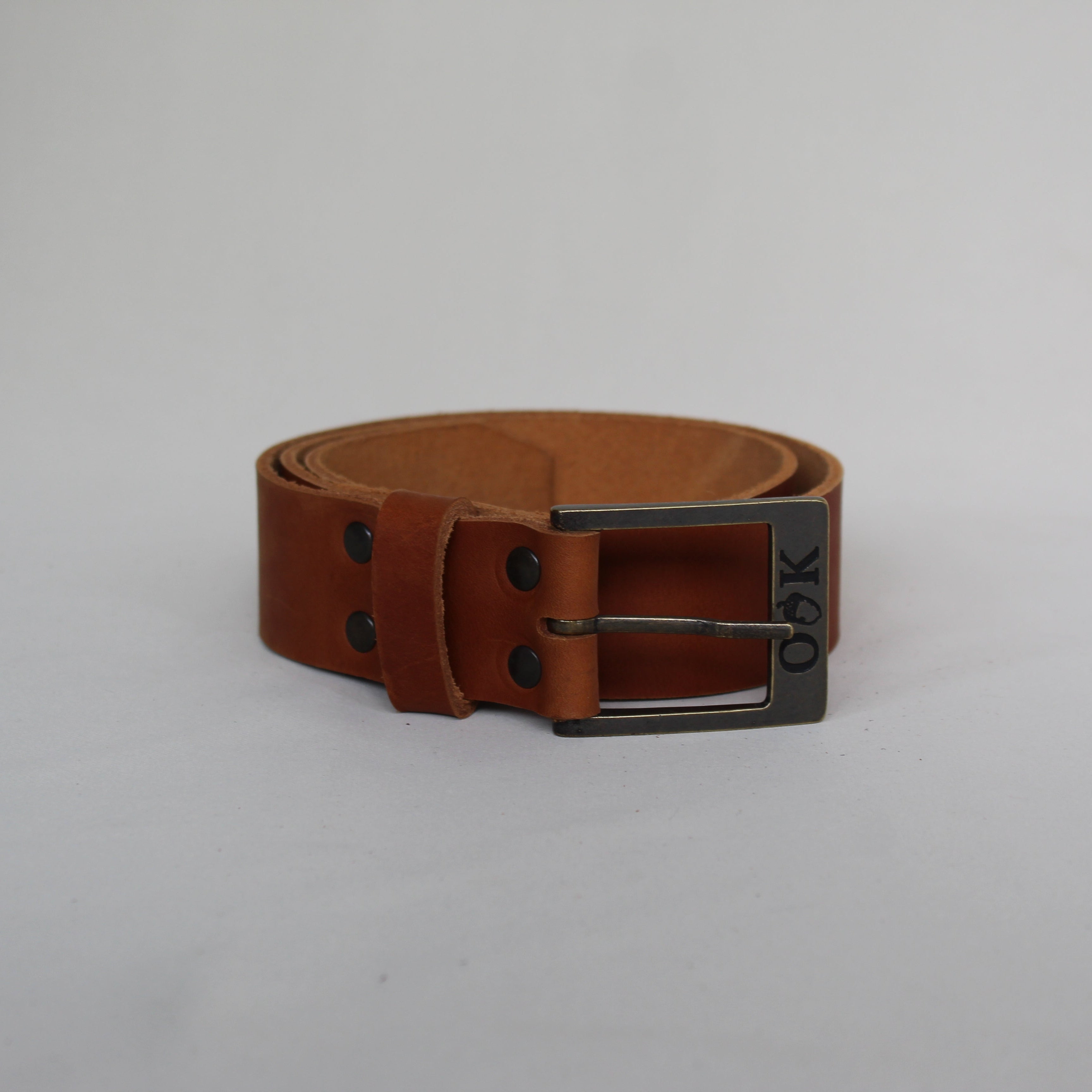 Leather Men's Belt - Tan