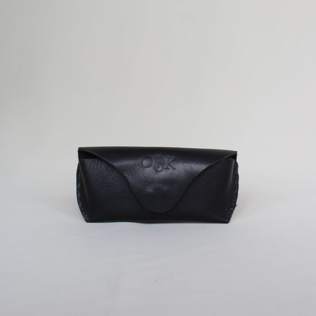Leather Sunglasses Case - Black