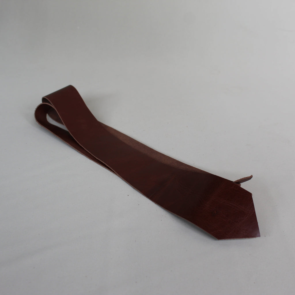 Leather Tie - Brown