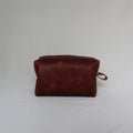 Leather Box Toiletry Bag - Cognac