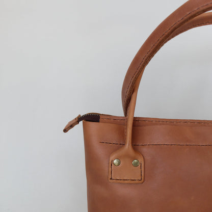 Leather Cybil Handbag - Tan