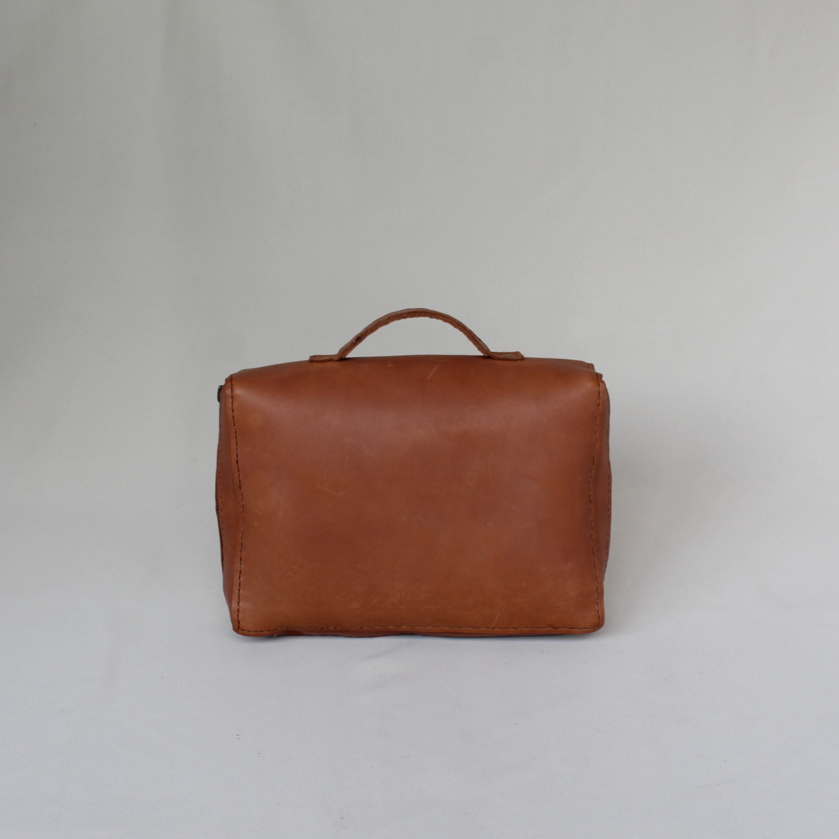 Leather Bible Bag - Tan