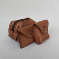 Mini Leather Pouch Collection - Tan