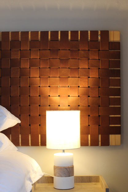 Woven Leather Headboard