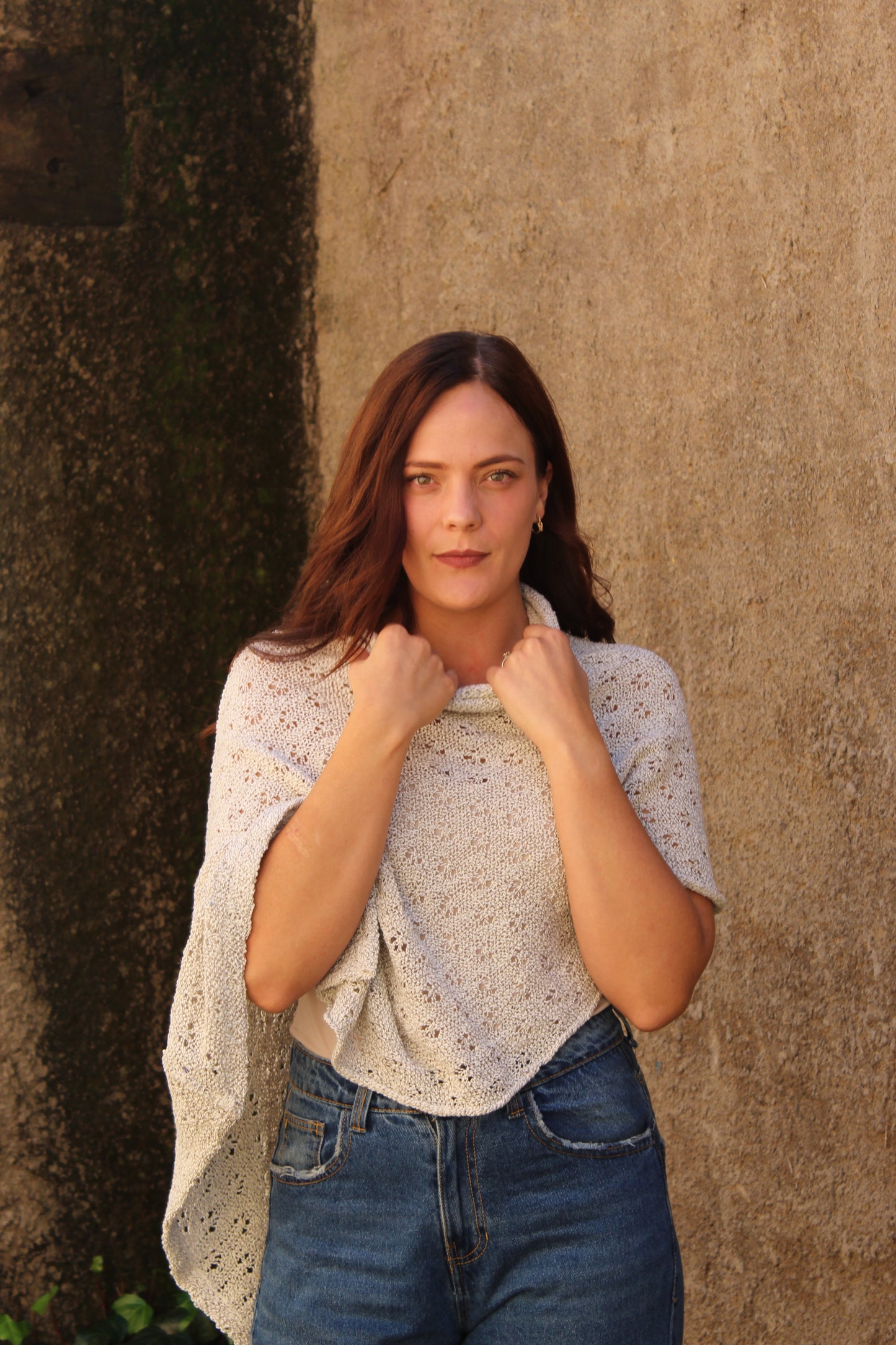 Summer Flower Knit Shawl