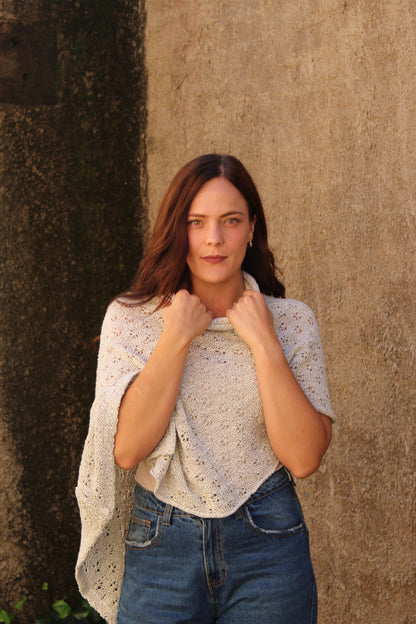 Summer Flower Knit Shawl