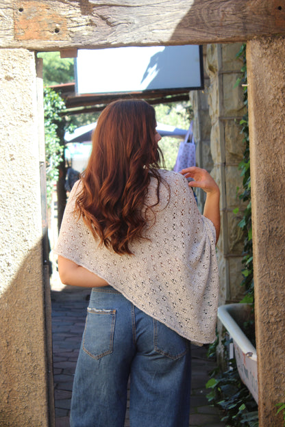 Summer Flower Knit Shawl