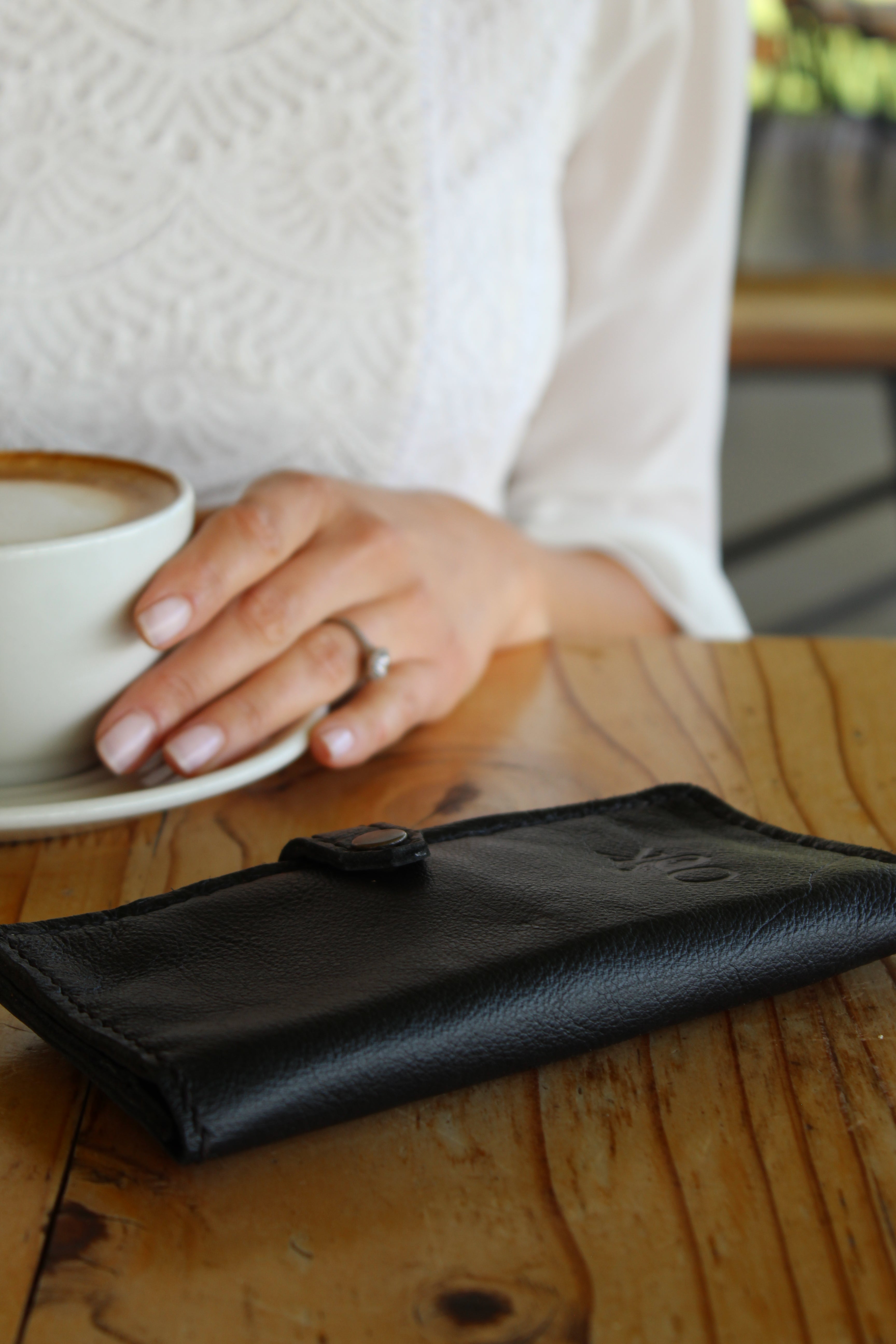 Ladies Leather Wallet - Black