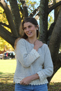 Cotton top with lace detail