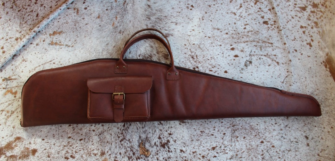 Leather rifle bag