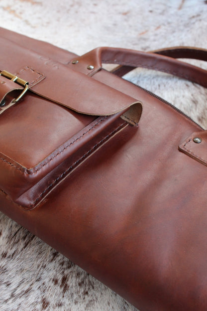 Leather rifle bag